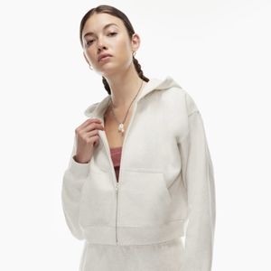Aritzia TNA Cozy Fleece Boyfriend Boxy Zip-Up Hoodie